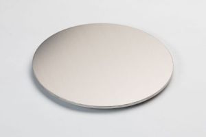 Kreis aus Edelstahlblech gebürstet, V2A, Stärke 1,0 mm