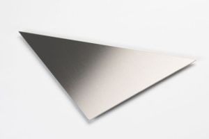 Rechtwinkliges Dreieck aus Edelstahlblech gebürstet, V2A, Stärke 1,0 mm