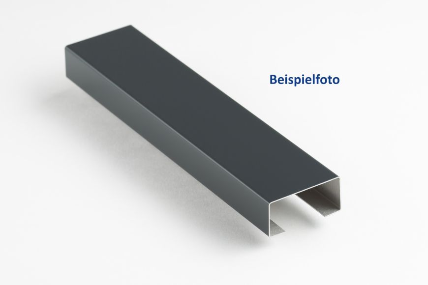 C-Profil aus Aluminium anthrazit beschichtet, Stärke 0,8 mm