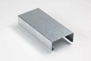 U-Profil mit Wassernase aus Blech, Stahl VZ, Stärke 1,0 mm