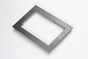 Rechteck mit rechteckigem Ausschnitt aus Stahlblech,  Stärke 4,0 mm