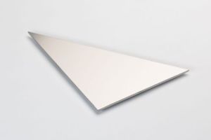 Rechtwinkliges Dreieck aus Edelstahlblech gebürstet, V2A, Stärke 4,0 mm