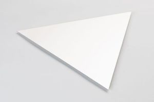 Gleichschenkliges Dreieck aus Edelstahlblech magnetisch, Stärke 1,0 mm