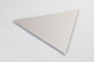 Gleichschenkliges Dreieck aus Edelstahlblech geschliffen K320, V4A, Stärke 1,0 mm