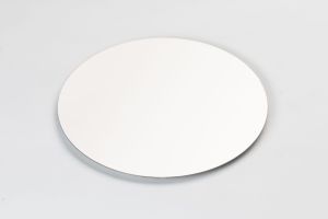 Kreis aus Edelstahlblech spiegelpoliert, V2A, Stärke 1,0 mm