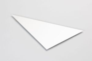 Rechtwinkliges Dreieck aus Edelstahlblech spiegelpoliert, V2A, Stärke 1,0 mm