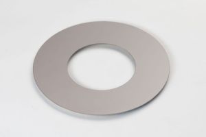 Ring aus Edelstahlblech schwarz, V2A, Stärke 1,0 mm