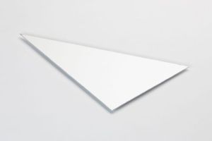 Rechtwinkliges Dreieck aus Aluminiumblech, eloxiert silber, Stärke 1,0 mm