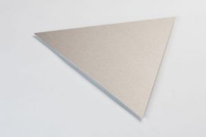 Gleichschenkliges Dreieck aus Aluminiumblech, edelstahloptik, Stärke 1,5 mm