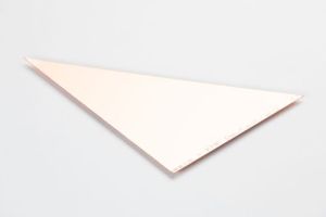 Rechtwinkliges Dreieck aus Kupferblech, Stärke 0,7 mm