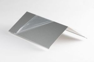 Firstblech aus Alu einseitig silber-grau beschichtet, Stärke 0,8 mm
