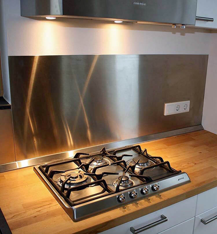 Küchenrückwand Spritzschutz 70x49 Stahl-Nachahmung SONDERANFERTIGUNG 